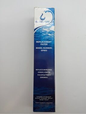 Glacial Pure Replacement Refrigerator Water Filter Model GP003 New Sealed *